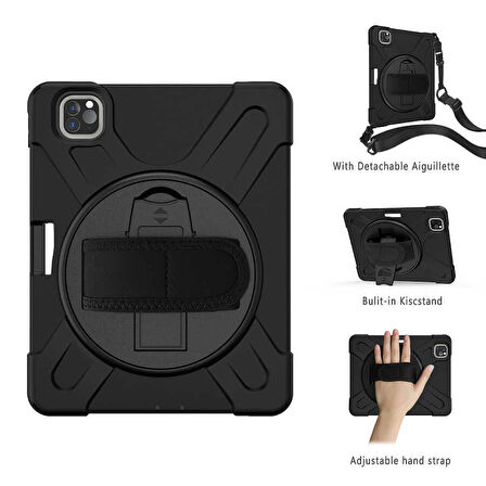 iPad Pro 11 2020 (2.Nesil) ​FRMS Defender Tablet Silikon - Siyah