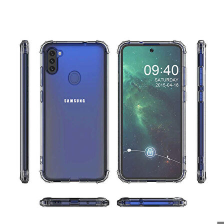 Galaxy M11 Uyumlu Zore Nitro Anti Shock Silikon-Renksiz