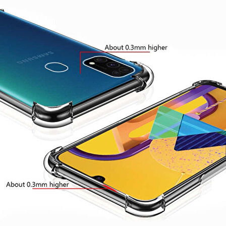 Galaxy M31 Uyumlu Zore Nitro Anti Shock Silikon-Renksiz