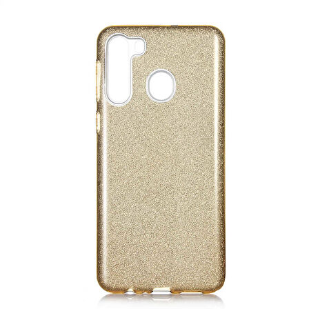 Galaxy A21 Uyumlu Zore Shining Silikon-Gold
