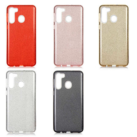 Galaxy A21 Uyumlu Zore Shining Silikon-Mavi