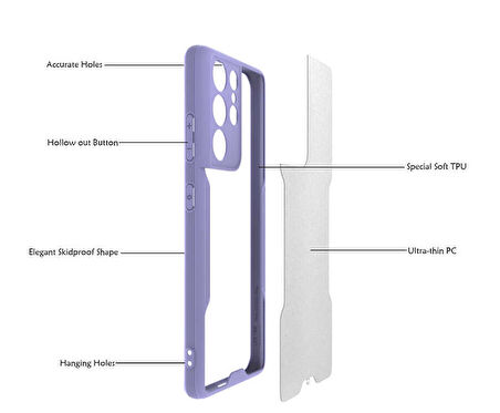 Galaxy S21 Ultra Uyumlu Zore Parfe Kapak-Lacivert