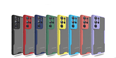 Galaxy S21 Ultra Uyumlu Zore Parfe Kapak-Mavi