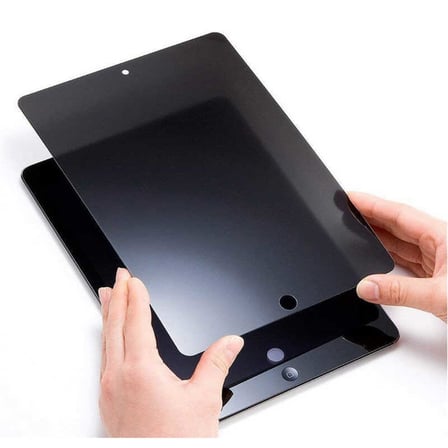 iPad 10.2 2021 (9.Nesil) Uyumlu ​NRTK Tablet Privacy Temperli Cam Ekran Koruyucu-Siyah