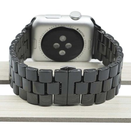 Watch Ultra 49mm Kordon Uyumlu KRD-15 Metal Strap Kayış CLO- Siyah
