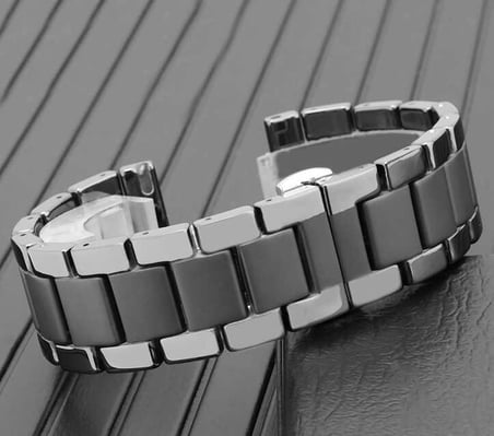 Gear S3 (22mm) Mat Seramik Metal Zore Kordon-Siyah