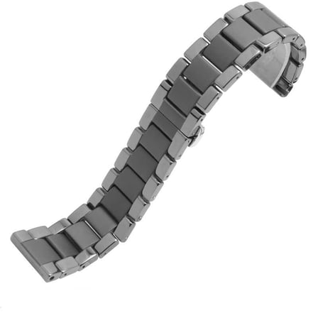 ​​Galaxy Watch 42mm (20mm) Mat Seramik Metal Zore Kordon-Siyah