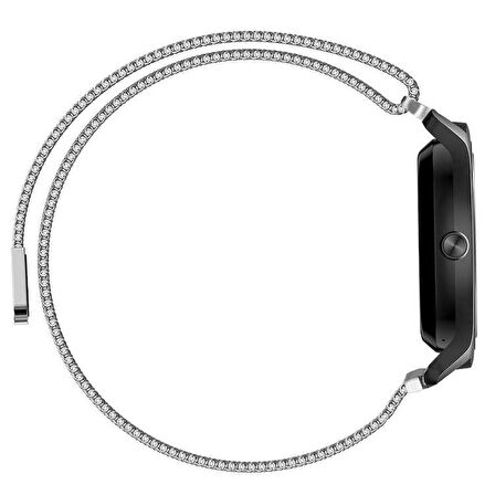 Huawei Watch GT 3 46mm Uyumlu KRD-12 Metal Zore Kordon-Gri