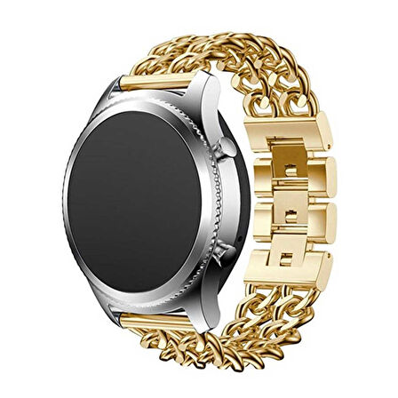 ​​Galaxy Watch 46mm (22mm) Uyumlu KRD-17 Metal Zore Kordon-Siyah