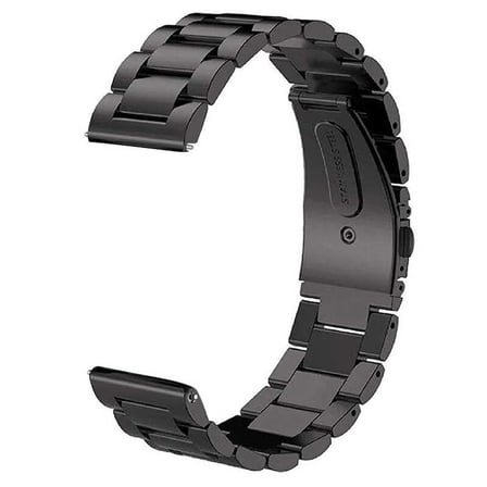 Gear S2 (20mm) Uyumlu KRD-04 Metal Zore Kordon-Siyah
