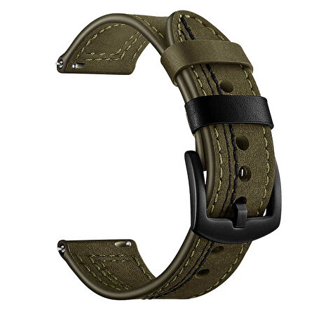 Huawei Watch GT 3 46mm Uyumlu KRD-19 Deri Zore Kordon-Siyah