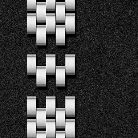 Gear S3 (22mm) Uyumlu KRD-20 Metal Zore Kordon-Siyah