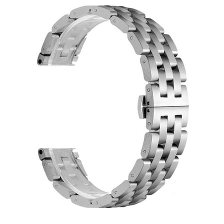 Gear S3 (22mm) Uyumlu KRD-20 Metal Zore Kordon-Siyah