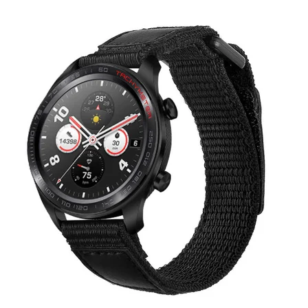​​Galaxy Watch 42mm (20mm) Magic Nylon Zore Kordon-Siyah