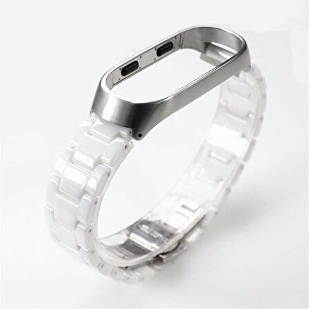 Xiaomi Mi Band 3 Uyumlu KRD-21 Metal Zore Kordon-Gümüş