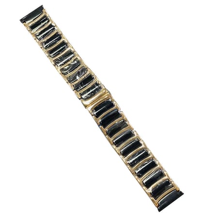 Gear S2 (20mm) Seramik Metal Zore Kordon-Siyah-Gold