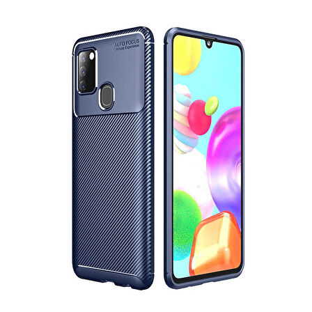 Galaxy A21S Uyumlu Zore Negro Silikon Kapak-Lacivert