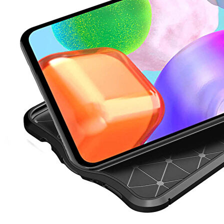 Galaxy A21S Uyumlu Zore Niss Silikon Kapak-Lacivert