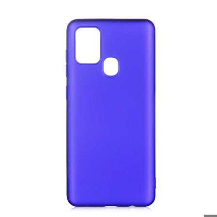 Galaxy A21S Uyumlu Zore Premier Silikon Kapak-Saks Mavi