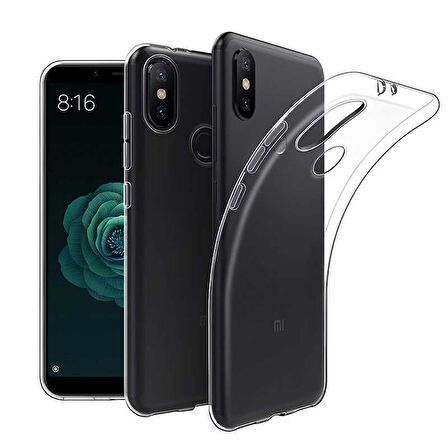 Xiaomi Mi 6X Kılıf Zore Süper Silikon Kapak-Renksiz