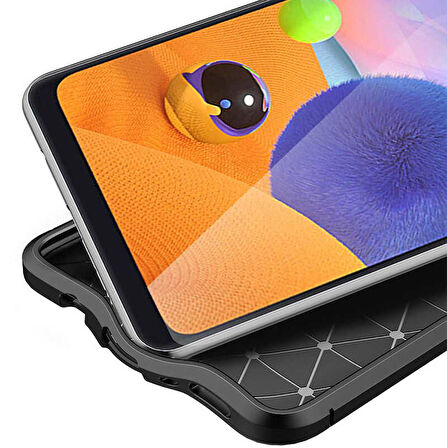 Galaxy M11 Uyumlu Zore Niss Silikon Kapak-Siyah