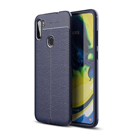 Galaxy M11 Uyumlu Zore Niss Silikon Kapak-Lacivert