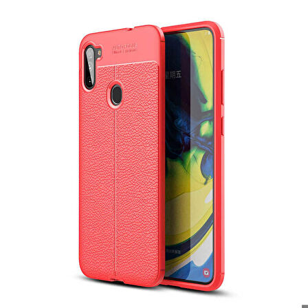 Galaxy A11 Uyumlu Zore Niss Silikon Kapak-Kırmızı