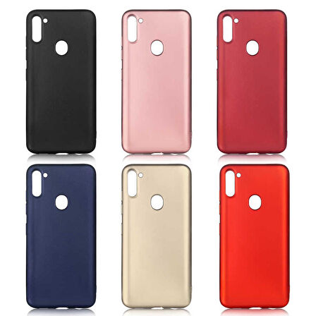 Galaxy A11 Uyumlu Zore Premier Silikon Kapak-Saks Mavi