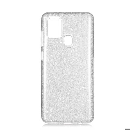 Galaxy A21S Uyumlu Zore Shining Silikon-Gri