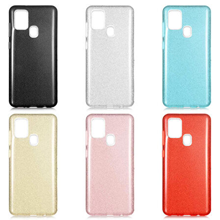 Galaxy A21S Uyumlu Zore Shining Silikon-Gri
