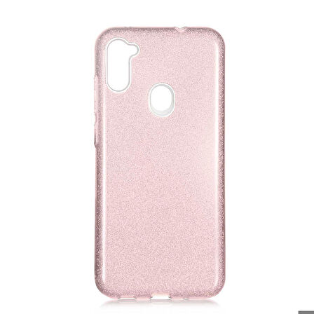 Galaxy M11 Uyumlu Zore Shining Silikon-Rose Gold