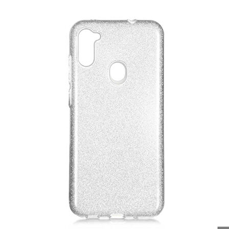 Galaxy M11 Uyumlu Zore Shining Silikon-Gri