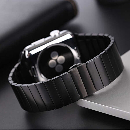 Watch 44mm Uyumlu KRD-16 Seramik Zore Kordon-Beyaz