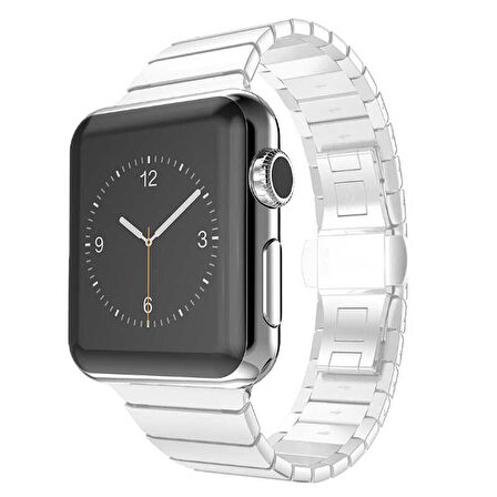 Watch Ultra 49mm Kordon Uyumlu KRD-16 Seramik Strap Kayış CLO- Beyaz