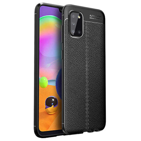 Galaxy A31 Uyumlu Zore Niss Silikon Kapak-Siyah