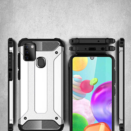 Galaxy A21S Uyumlu Zore Crash Silikon Kapak-Siyah