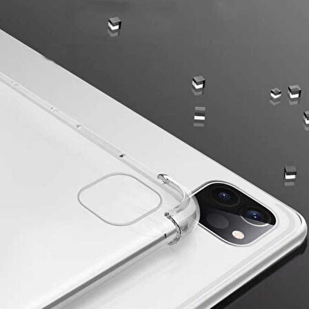 iPad Pro 12.9 2022 M2. Nesil Uyumlu Uyumlu ​OMSY Tablet Nitro Anti Shock Silikon Kapak-Renksiz