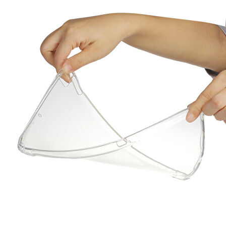 iPad 10.2 2021 (9.Nesil) - Uyumlu Uyumlu ​FRMS Tablet Nitro Anti Shock Silikon Kapak-Renksiz