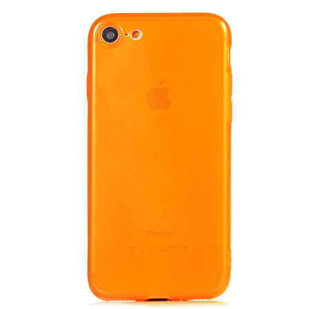 iPhone SE 2022 Uyumlu Zore Mun Silikon-Turuncu