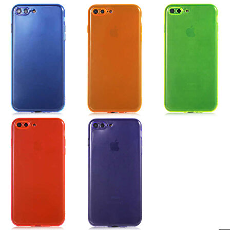 iPhone 8 Plus Uyumlu Zore Mun Silikon-Lacivert