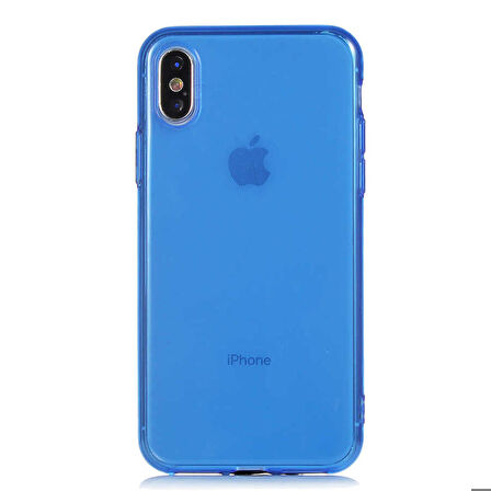 iPhone X Uyumlu Zore Mun Silikon-Lacivert