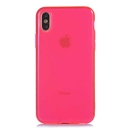 iPhone X Uyumlu Zore Mun Silikon-Pembe