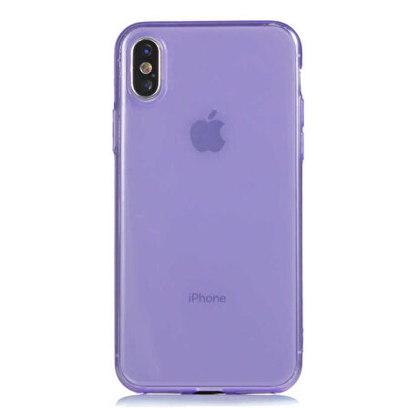 iPhone X Uyumlu Zore Mun Silikon-Mor