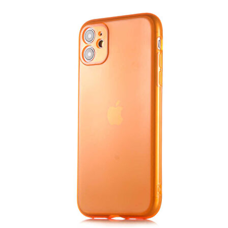 iPhone 11 Uyumlu Zore Mun Silikon-Turuncu