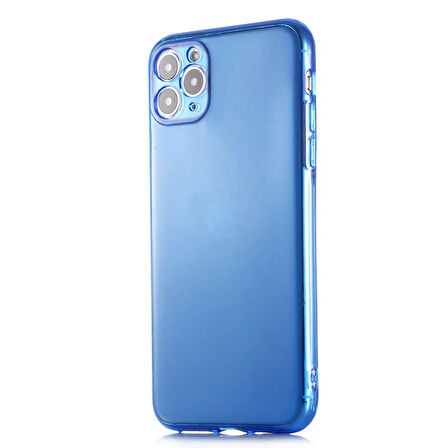 iPhone 11 Pro Max Uyumlu Zore Mun Silikon-Lacivert