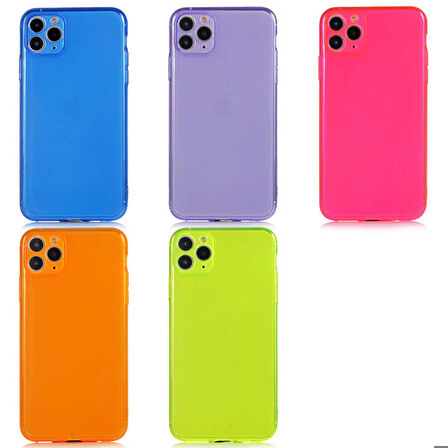 iPhone 11 Pro Max Uyumlu Zore Mun Silikon-Turuncu