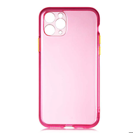 iPhone 11 Pro Max Uyumlu Zore Bistro Kapak-Pembe