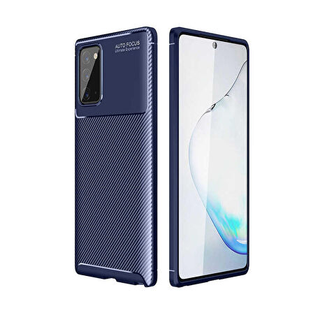 Galaxy Note 20 Uyumlu Zore Negro Silikon Kapak-Lacivert