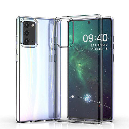 Galaxy Note 20 Uyumlu Zore Süper Silikon Kapak-Renksiz