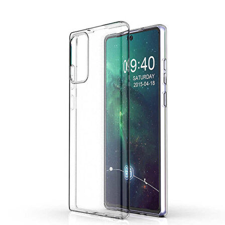 Galaxy Note 20 Uyumlu Zore Süper Silikon Kapak-Renksiz